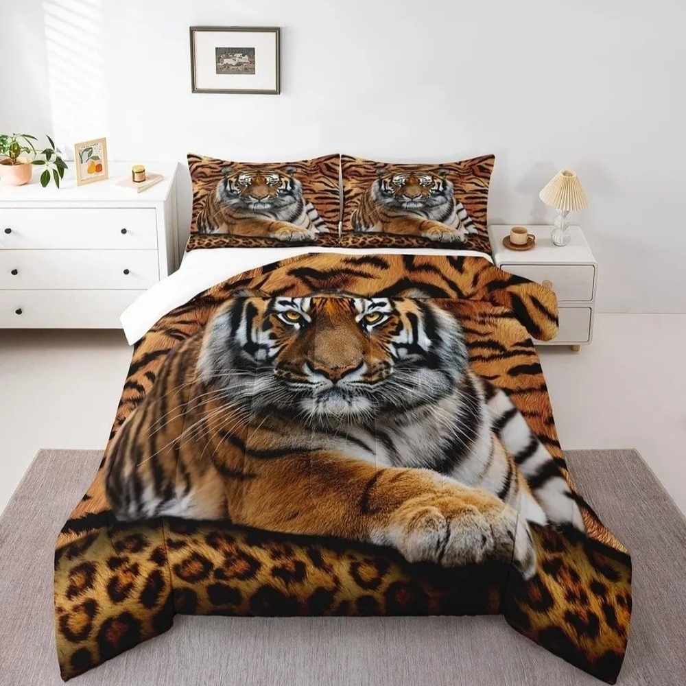 Wild Elegance Tiger Print Comforter Set